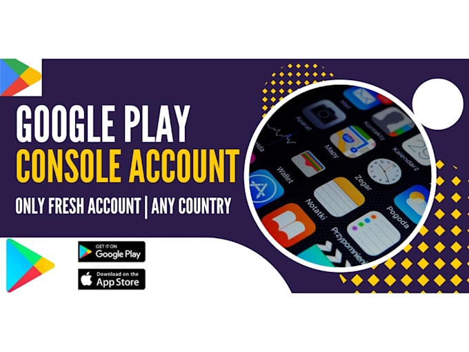 Gig Preview - Create google play console developer account for your apps