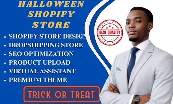 Gig Preview - Design profitable halloween shopify store, seo optimization dropshipping USA, UK