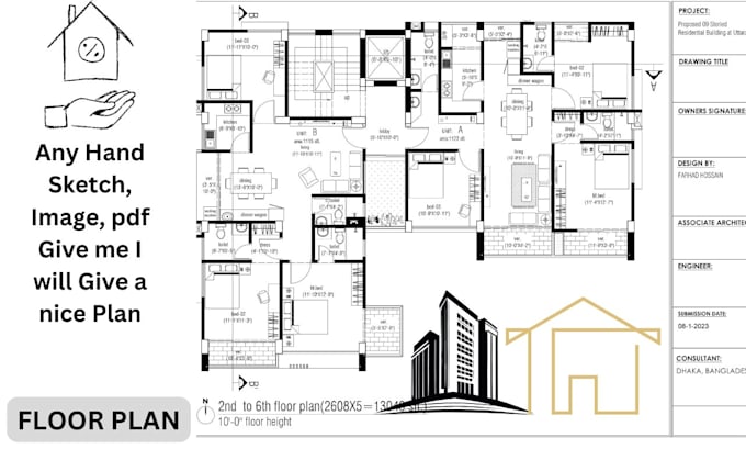 Gig Preview - Fast convert PDF,sketch, 2d drawing in autocad or create 2d floor plan