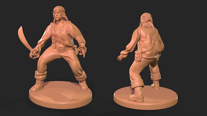 Gig Preview - Sculpted 3d model retouch,cleanup for zbrush action figurine 3d print ready,stl