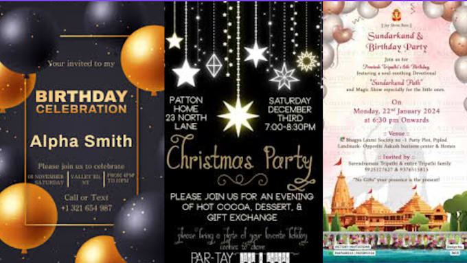 Gig Preview - Design invitations for your party or event