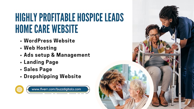 Gig Preview - Design a highly converting home care website elderly care website senior website