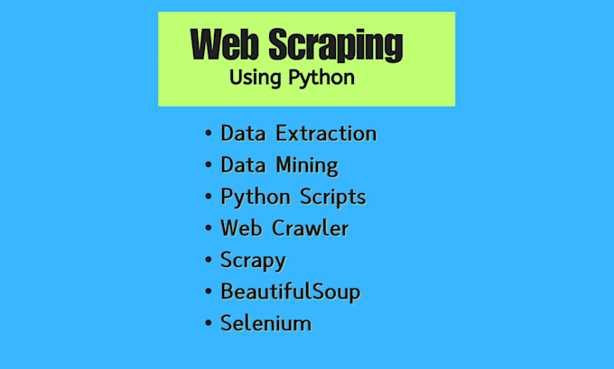 Gig Preview - Do python web scraping, data extraction and data mining