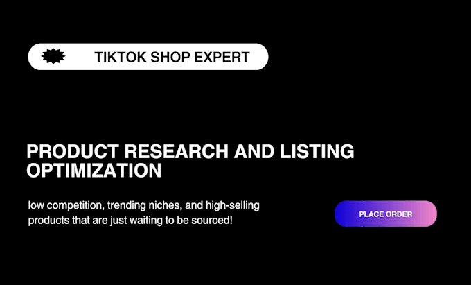 Gig Preview - Set up your tiktok shop, handle product research, and optimize everything