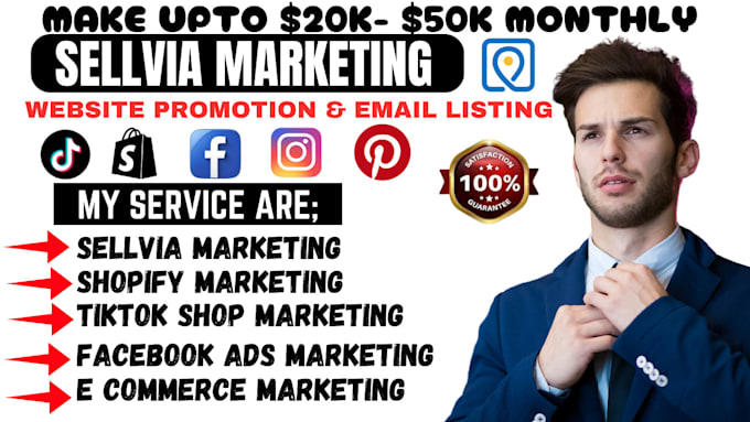 Gig Preview - Do sellvia marketing shopify marketing fb ads,tiktok shop for shopify promotion