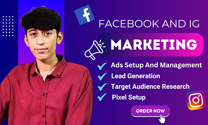 Gig Preview - Setup and manage facebook ad campaign and marketing for lead generation and sale