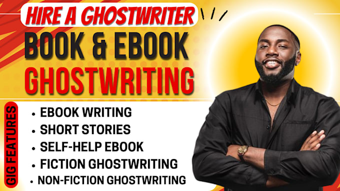 Gig Preview - Be your ebook ghostwriter, amazon kindle writer, ebook writer, ghostwriter