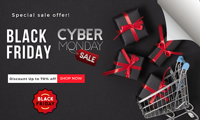 Gig Preview - Design black friday, cyber monday, thanksgiving, and new year social media posts