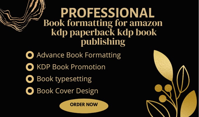 Gig Preview - Book formatting for amazone kdp paperback kdp book publishing kdp book promotion