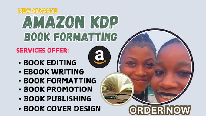 Gig Preview - Do kdp book formatting amazon kdp book publishing kdp book marketing