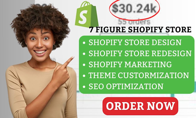 Gig Preview - Create shopify store design shopify store redesign or shopify dropshipping store