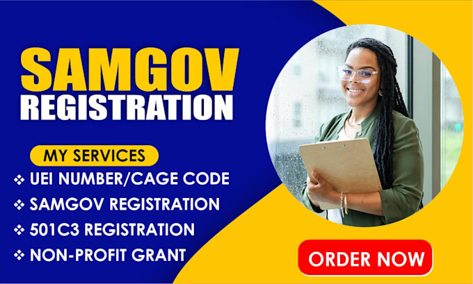 Gig Preview - Sam gov registration, non profit registration, uei, naics, cage code, ein, 501c3