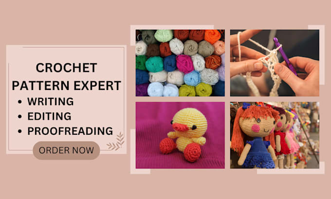 Gig Preview - Write a amigurumi crochet pattern, edit and proofread with pictures and videos