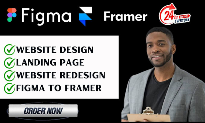 Gig Preview - Framer website figma to framer landing page framer website design figma website