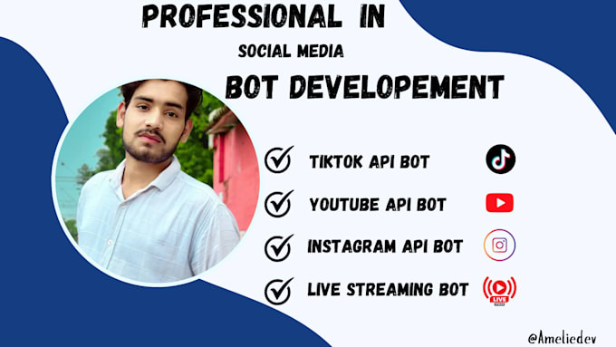 Gig Preview - Create automated tiktok bot, live streaming bot, youtube bot, instagram api bot