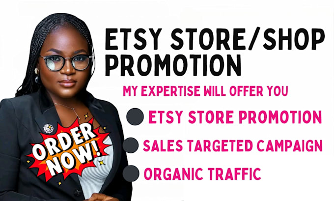 Gig Preview - Do etsy promotion etsy seo etsy traffic marketing etsy listing