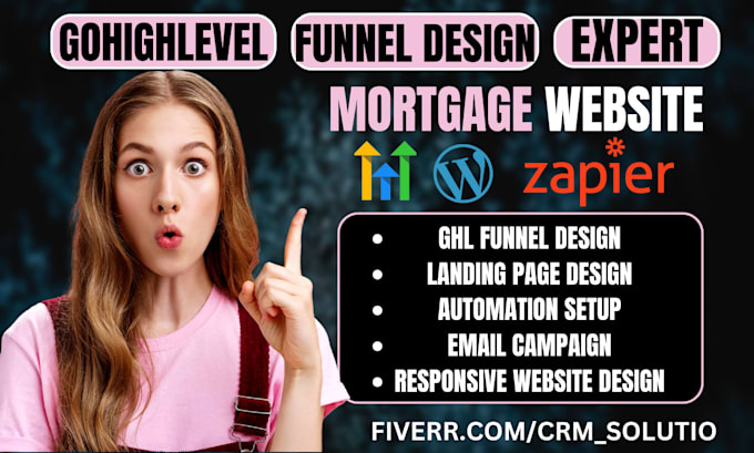 Gig Preview - Design gohighlevel mortgage website gohighlevel wordpress mortgage ghl funnel