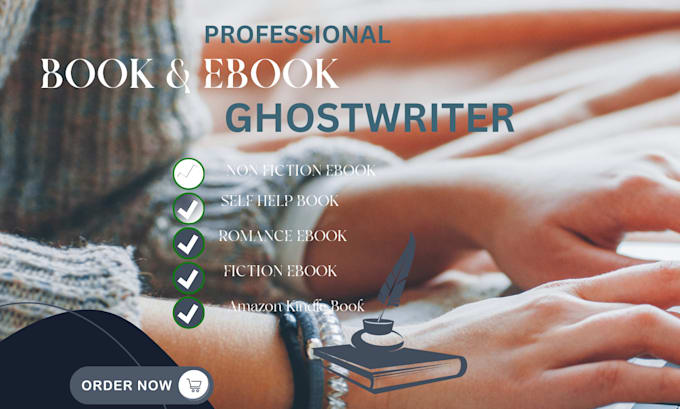 Gig Preview - Ghostwrite fiction and non fiction book and ebook writer amazon kindle self help