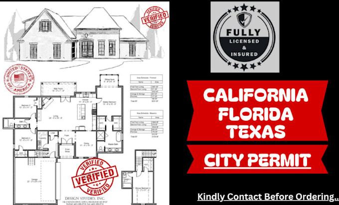 Gig Preview - Do pe stamp california, texas, florida floor plan architecture for city permit