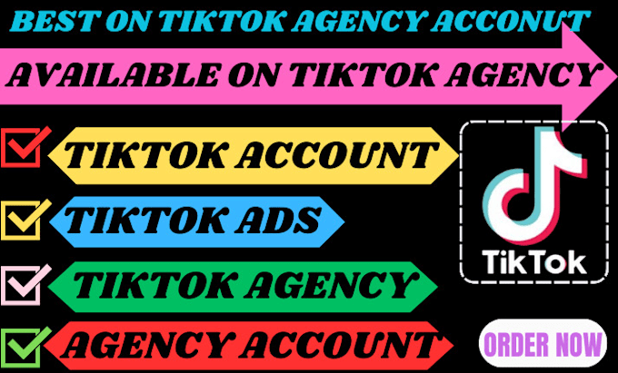 Gig Preview - Create tik tok ads agency account, tiktok ads manager, tiktok ads agency account