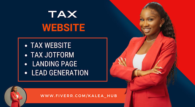 Gig Preview - Tax website, credit repair, tax prep, income tax loan website, ,wix, wordpress