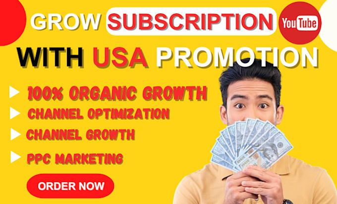 Gig Preview - Grow your youtube video subscription super fast with USA promotion