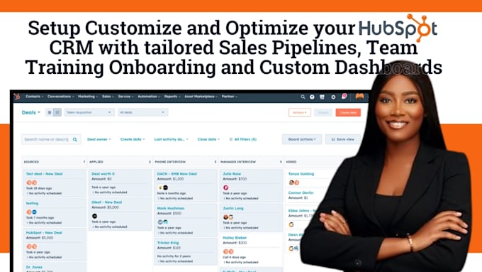 Gig Preview - Customize hubspot CRM with sales pipelines team training onboarding dashboards