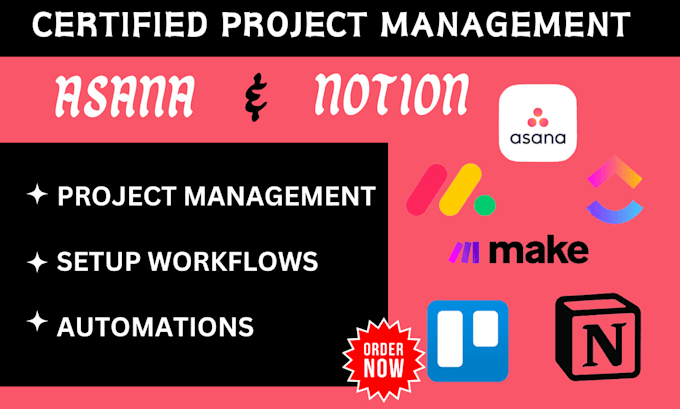 Gig Preview - Do project management on monday, clickup, asana, trello, monday crm, slack, crm