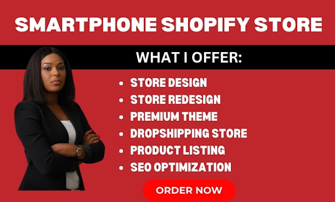 Gig Preview - Design smartphone shopify store smartphone website mobile accessories store