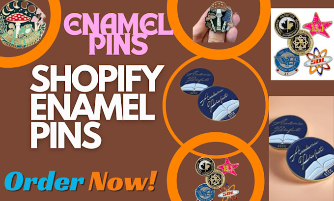 Gig Preview - Design shopify enamel pins store redesign fashion jewelry design necklace