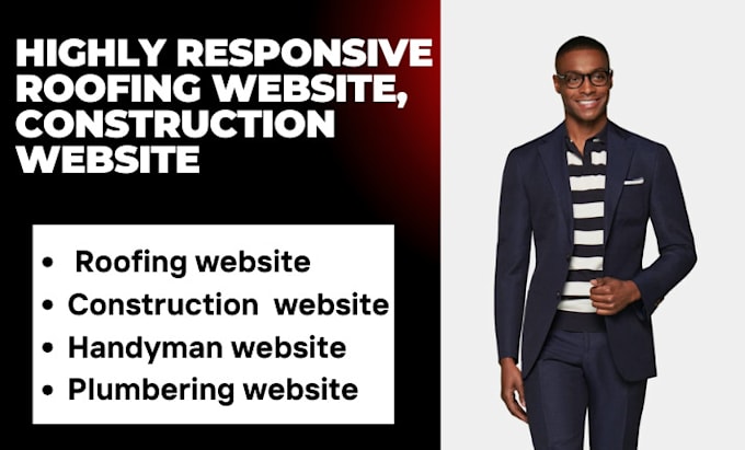 Gig Preview - Design roofing website contractor website roofing website