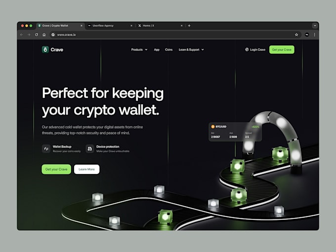 Gig Preview - Build crypto website, crypto wallet website, exchange website, blockchain app