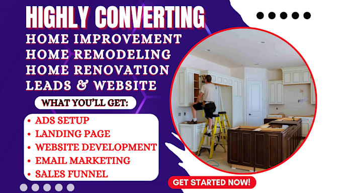 Gig Preview - Generate hot home improvement leads home renovation leads home remodeling leads