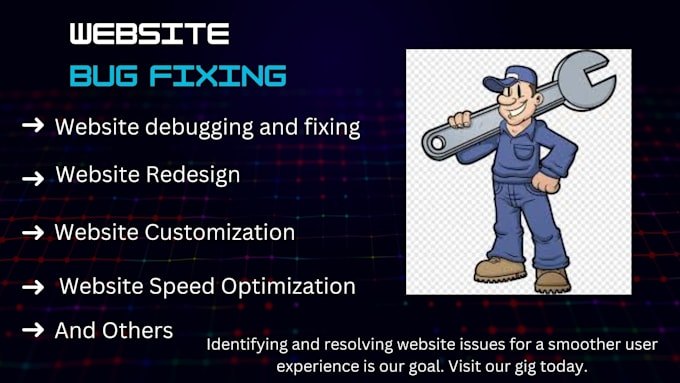 Gig Preview - Redesign your website and fix bugs, errors, and issues professionally