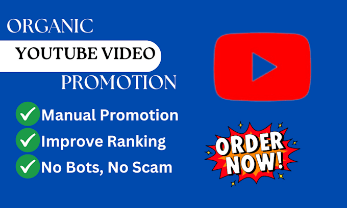 Gig Preview - Promote your youtube video for organic growth and real views