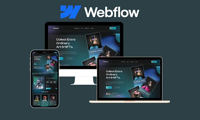 Gig Preview - Create and design interactive 3d animated webflow website webflow developer