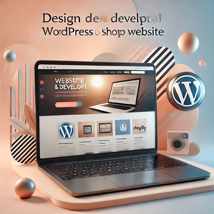 Gig Preview - Design and develop a professional wordpress or shopify website