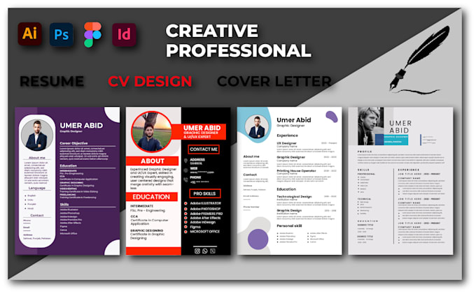 Gig Preview - Create professional CV design or resume design, letterhead as you want in 3hours