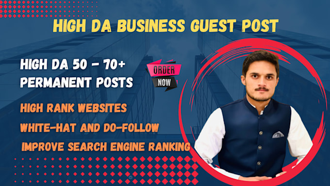 Gig Preview - Do high da business guest post with authority dofollow SEO backlinks