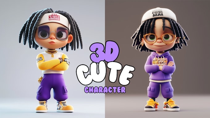 Gig Preview - Create 3d character modeling for game and animation in cartoon style