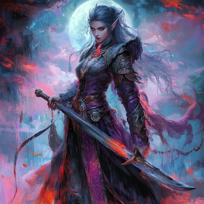 Gig Preview - Create your female dnd character art