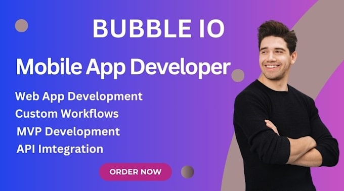 Gig Preview - Build bubble web app bubble io marketplace nocode bubble mvp saas