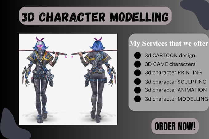 Gig Preview - Do 3d character model, sculpting 3d character for 3d printing and animation