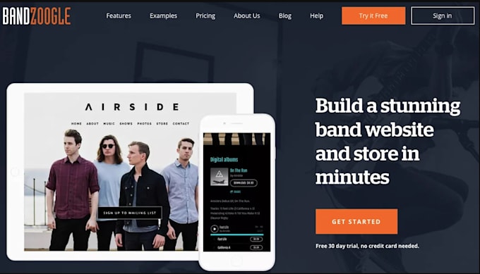 Gig Preview - Design a beautiful responsive bandzoogle website and store