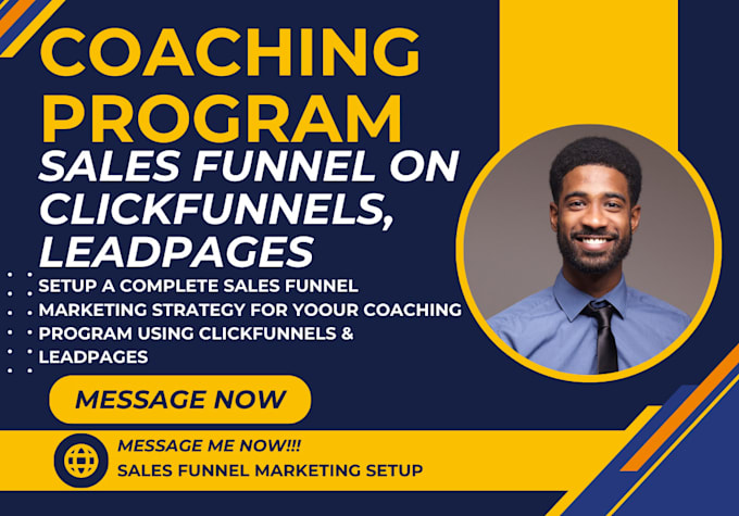 Gig Preview - Build high converting online coaching sales funnel in clickfunnels, leadpages