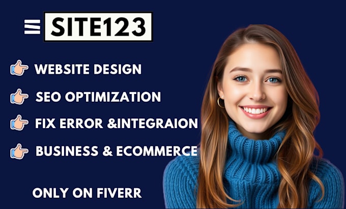 Gig Preview - Design site123 website and optimize site123 seo, fix website