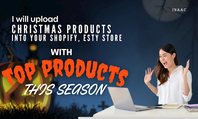 Gig Preview - Upload christmas products and incorporate festive design into your shopify, etsy