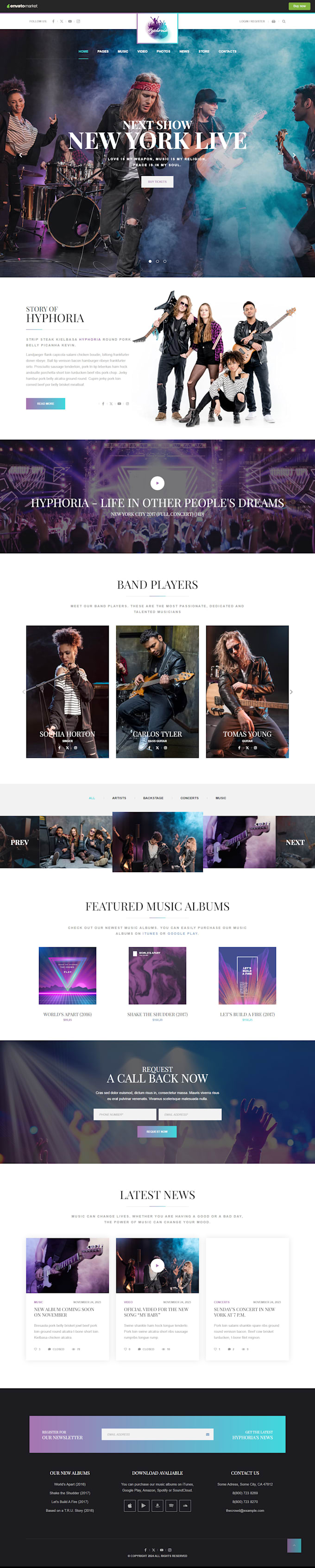 Gig Preview - Design music, band, dj, musician, music blog, artist website and landing page