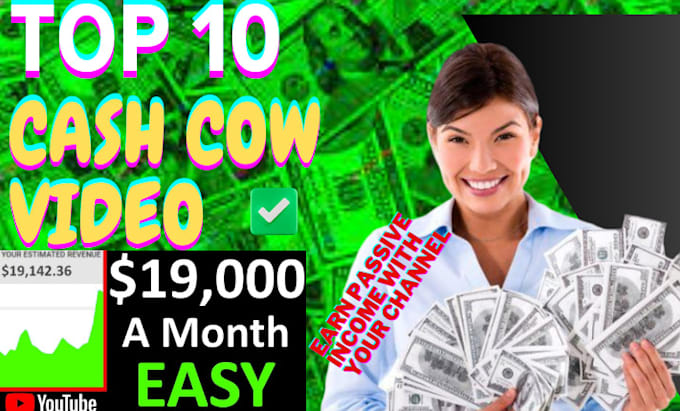 Gig Preview - Make cash cow video youtube passive income stream shorts automation