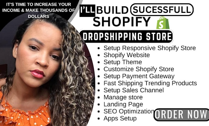 Gig Preview - Create shopify dropshiping store ecommerce website developer, store landing page